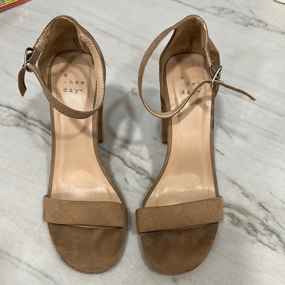 A New Day Tan Heels Sandals